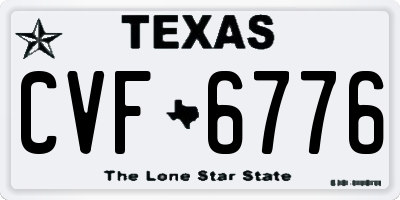 TX license plate CVF6776