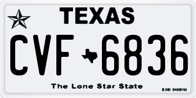 TX license plate CVF6836