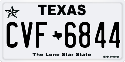 TX license plate CVF6844