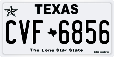 TX license plate CVF6856