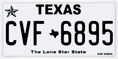 TX license plate CVF6895