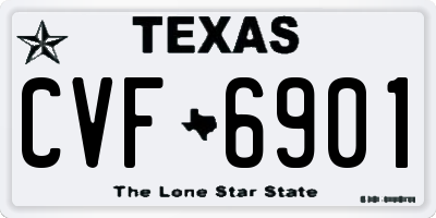 TX license plate CVF6901