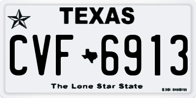 TX license plate CVF6913