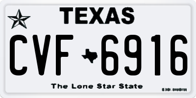 TX license plate CVF6916
