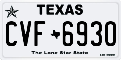 TX license plate CVF6930