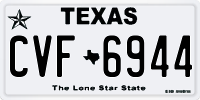 TX license plate CVF6944