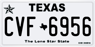 TX license plate CVF6956