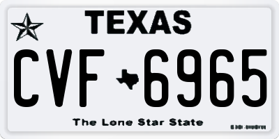 TX license plate CVF6965
