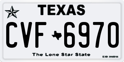 TX license plate CVF6970