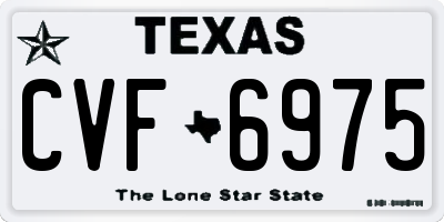 TX license plate CVF6975