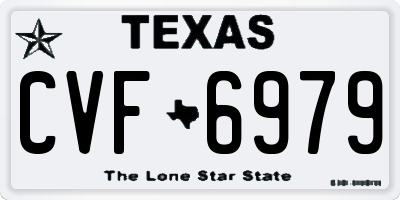 TX license plate CVF6979