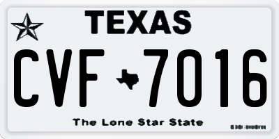 TX license plate CVF7016