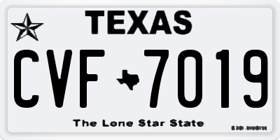 TX license plate CVF7019