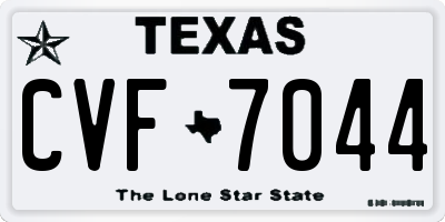 TX license plate CVF7044