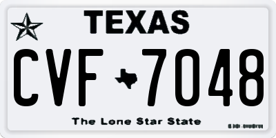 TX license plate CVF7048