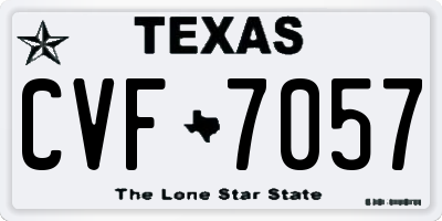 TX license plate CVF7057