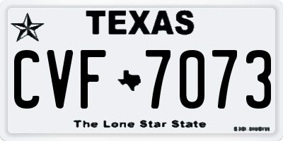 TX license plate CVF7073