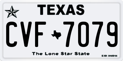 TX license plate CVF7079