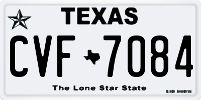 TX license plate CVF7084