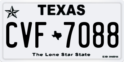 TX license plate CVF7088