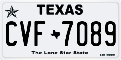 TX license plate CVF7089
