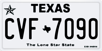 TX license plate CVF7090