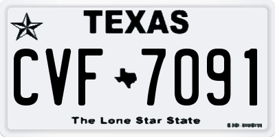 TX license plate CVF7091