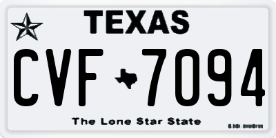 TX license plate CVF7094