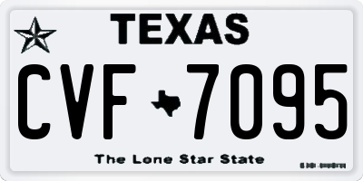 TX license plate CVF7095