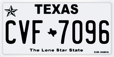 TX license plate CVF7096