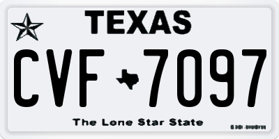 TX license plate CVF7097