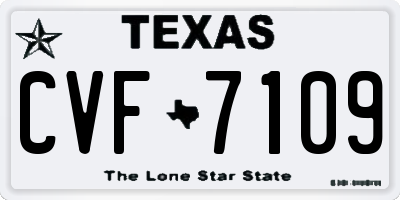 TX license plate CVF7109