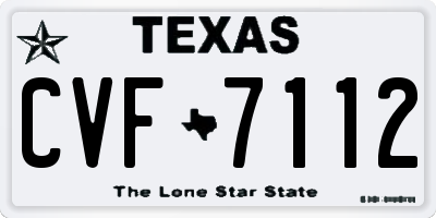 TX license plate CVF7112