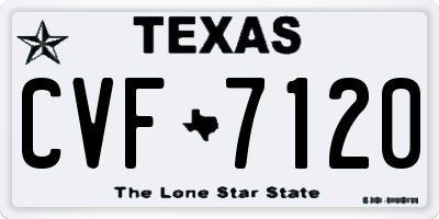 TX license plate CVF7120