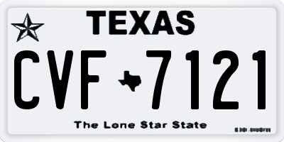 TX license plate CVF7121