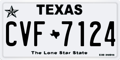 TX license plate CVF7124