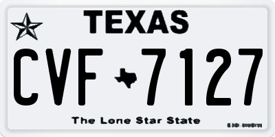 TX license plate CVF7127