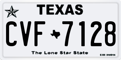 TX license plate CVF7128