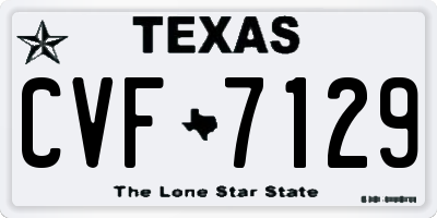 TX license plate CVF7129