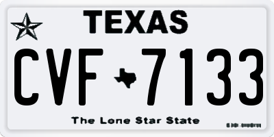 TX license plate CVF7133