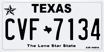 TX license plate CVF7134