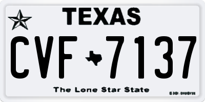 TX license plate CVF7137