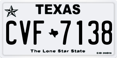 TX license plate CVF7138