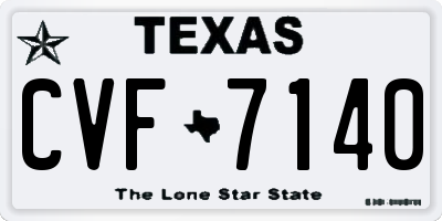TX license plate CVF7140