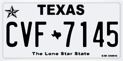 TX license plate CVF7145