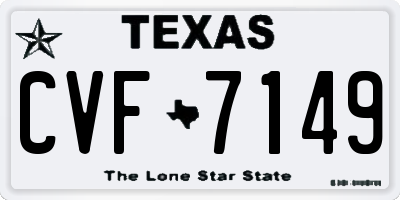 TX license plate CVF7149