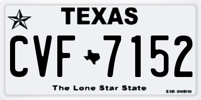 TX license plate CVF7152