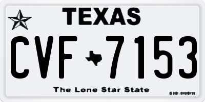 TX license plate CVF7153