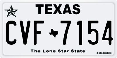 TX license plate CVF7154