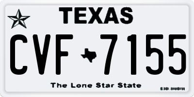 TX license plate CVF7155
